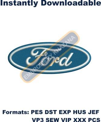 FORD CAR LOGO embroidery design